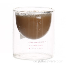 Doppelwandige Kaffeetasse aus Glas